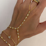 925 Silver | Full Marquise Stone Hand Chain