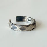 Raw Edge Sterling Silver Band Ring
