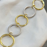 925 Silver | 5-Piece Thick Interlock Ring Set