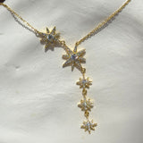 925 Silver | North Star Y Necklace with Stone Detail