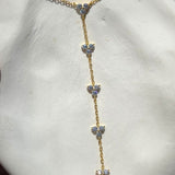 925 Silver | Triple Round Stone Y Necklace