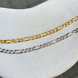 925 Silver | Personalized Thick Figaro Chain Bracelet (Engrave or Sketch Option, Unisex)