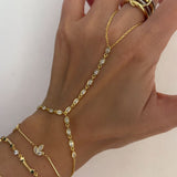 925 Silver | Full Marquise Stone Hand Chain