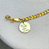 925 Silver | Personalized Thick Curb Chain Bracelet (Engrave or Sketch Option, Unisex)