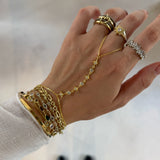 925 Silver | Round Stone North Star Hand Chain