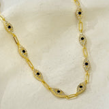 925 Silver | Navy Stone Eye Charm Bracelet