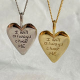 Personalized Puffy Heart Necklace – Custom Engraved Pendant