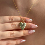 Personalized Puffy Heart Necklace – Custom Engraved Pendant