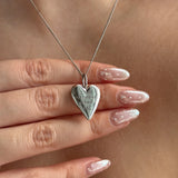Personalized Puffy Heart Necklace – Custom Engraved Pendant