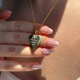 Personalized Puffy Heart Necklace – Custom Engraved Pendant