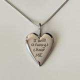 Personalized Puffy Heart Necklace – Custom Engraved Pendant