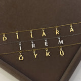 925 Silver | Personalized Drop Necklace with Stone Accent