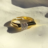 925 Silver | Triple Bar Ring with Stone Detail