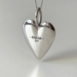 Personalized Puffy Heart Necklace – Custom Engraved Pendant