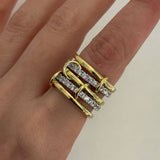 925 Silver | 5-Piece Thick Interlock Ring Set