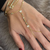 925 Silver | Manifest Hand Chain with Hamsa, Star, Moon & Eye Charms