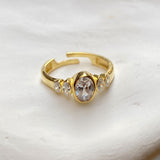 925 Silver | Five-Stone Oval Ring