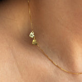 Double Heart Charm Necklace