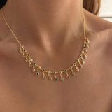 925 Silver | Colorful Drop Stone Necklace