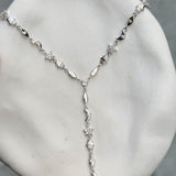 925 Silver | Manifest Y Chain Necklace with Hamsa, Star, Moon & Eye Charms