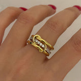 925 Silver | 3-Piece Thick Interlock Ring Set