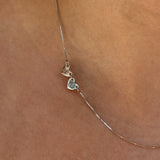 Double Heart Charm Necklace