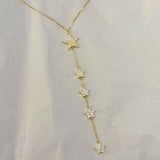 925 Silver | Star Charm Y Necklace with Stone Detail