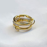925 Silver | 4-Piece Thin Interlock Ring Set