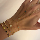 925 Silver | Blue Topaz Hand Chain