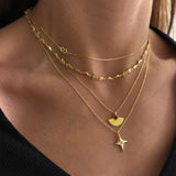 14K Gold | Personalized Box Chain Collarbone Letter Necklace