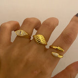 925 Silver | Striped Vintage Style Ring