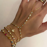 925 Silver | Full Marquise Stone Hand Chain