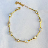 925 Silver | White Multi Baguette Stone Bracelet