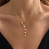 925 Silver | North Star Y Necklace with Stone Detail