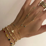 925 Silver | Blue Topaz Hand Chain