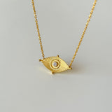 925 Silver | Eye Necklace with Center Stone