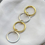 925 Silver | 4-Piece Thin Interlock Ring Set