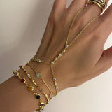 925 Silver | Round Stone Hand Chain