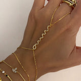 925 Silver | Double Chain Wave Hand Chain