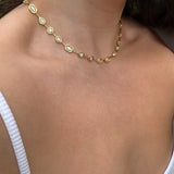 925 Silver | White Stone Aura Necklace