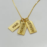 925 Silver | Personalized Multi-Plate Cube Chain Necklace (Single, Double & Triple Options)