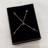 925 Silver | Navy Blue Evil Eye Hand Chain