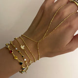 925 Silver | Double Layer Mini Bead Chain Hand Chain