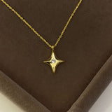925 Silver | North Star Necklace with Stone Detail