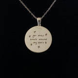 925 Silver | Personalized Handwriting or Photo Round Pendant Necklace