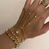 925 Silver | Colorful Stone Rainbow Bracelet