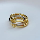 925 Silver | 3-Piece Thin Interlock Ring Set