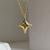 925 Silver | North Star Necklace with Stone Detail