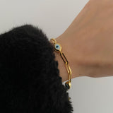 925 Silver | White Enamel Evil Eye Bracelet