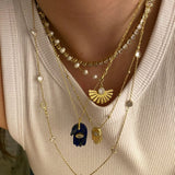 925 Silver | Natural Stone Hamsa (Fatima Hand) Necklaces